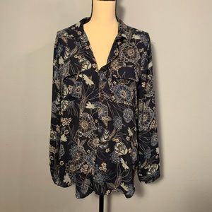 Ann Taylor loft floral blouse
